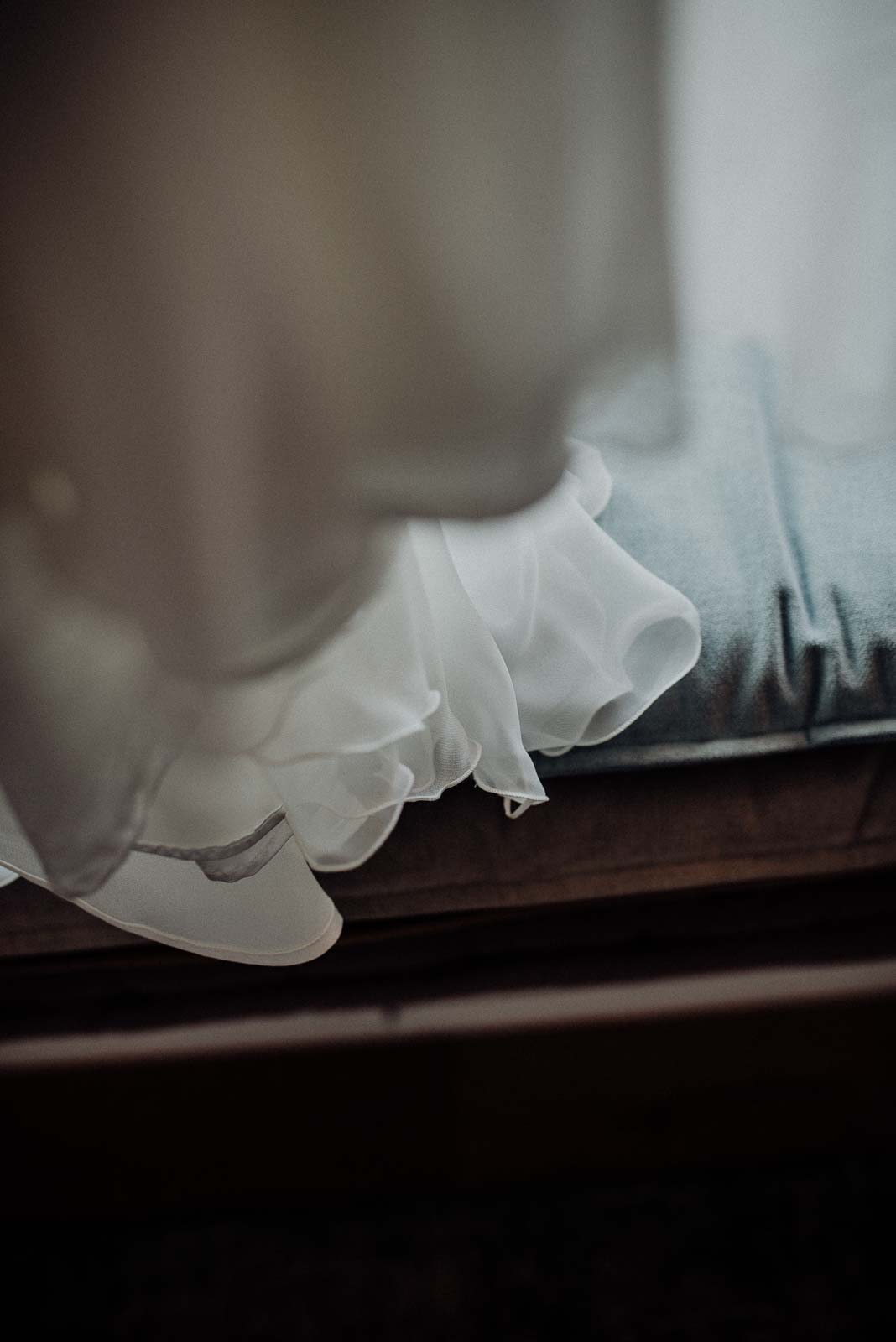 Hochzeitskleid von Janina bei der Hochzeit im Landhotel Voshövel in Schermbeck