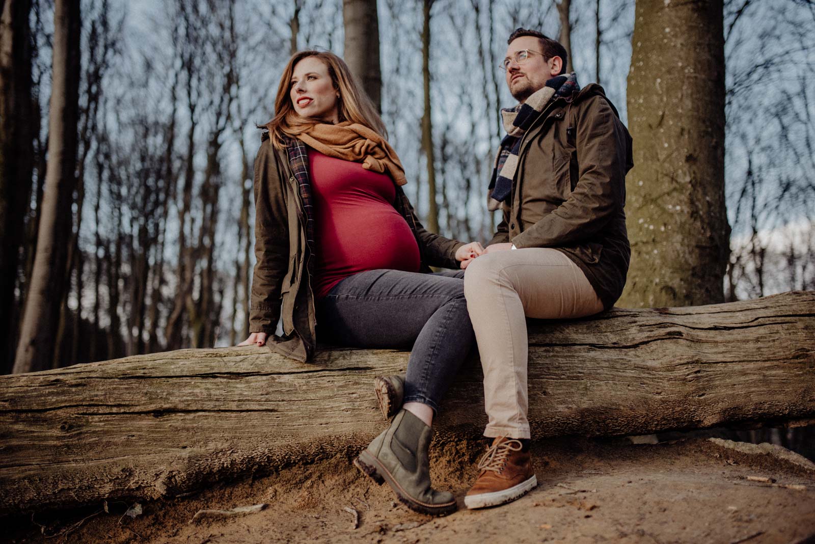 008-Babybauch-Shooting-Wald-Natur-Witten-Familienfotografie-Familienfotos