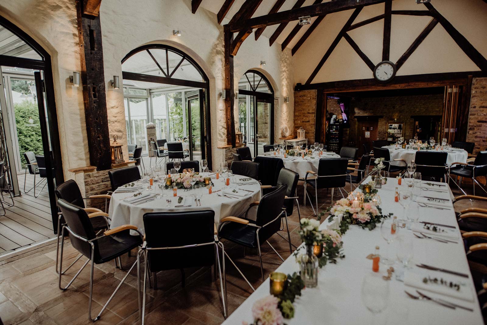 Tischdeko Hochzeit auf Schloss Grünewald Solingen